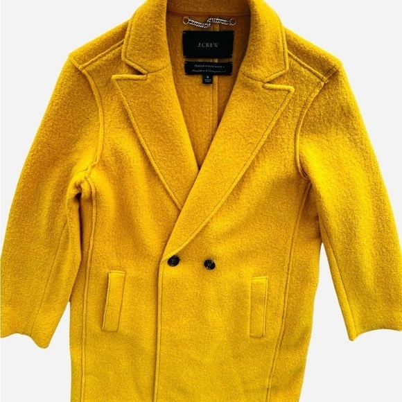 J.Crew Daphne Topcoat in Italian Boiled Wool in Deep Saffron Color Size 8 - Picture 11 of 15